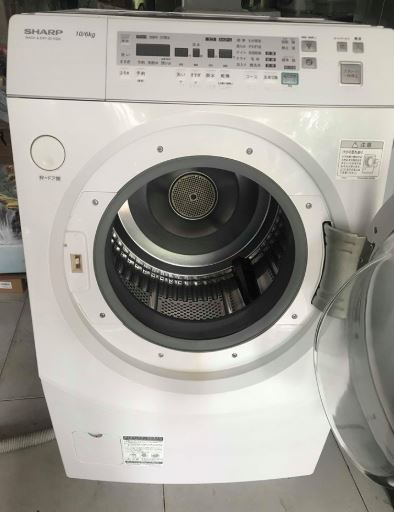Máy giặt nội địa Nhật Sharp ES-V520 giặt 10kg sấy khô 6kg mới 90%