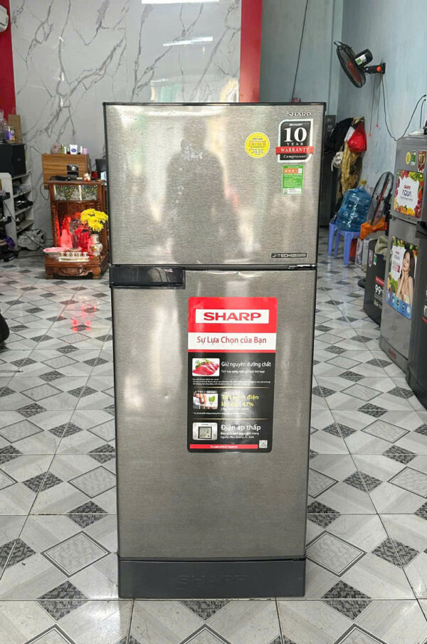 Tủ Lạnh Cũ Sharp 180l (SJ-X196E-DSS) Inverter Tiết Kiệm Điện